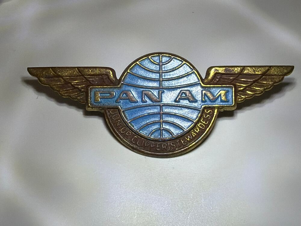 Vintage Pan Am Junior Clipper Airways Wings Enamel Pin Airline Aviation Airplane